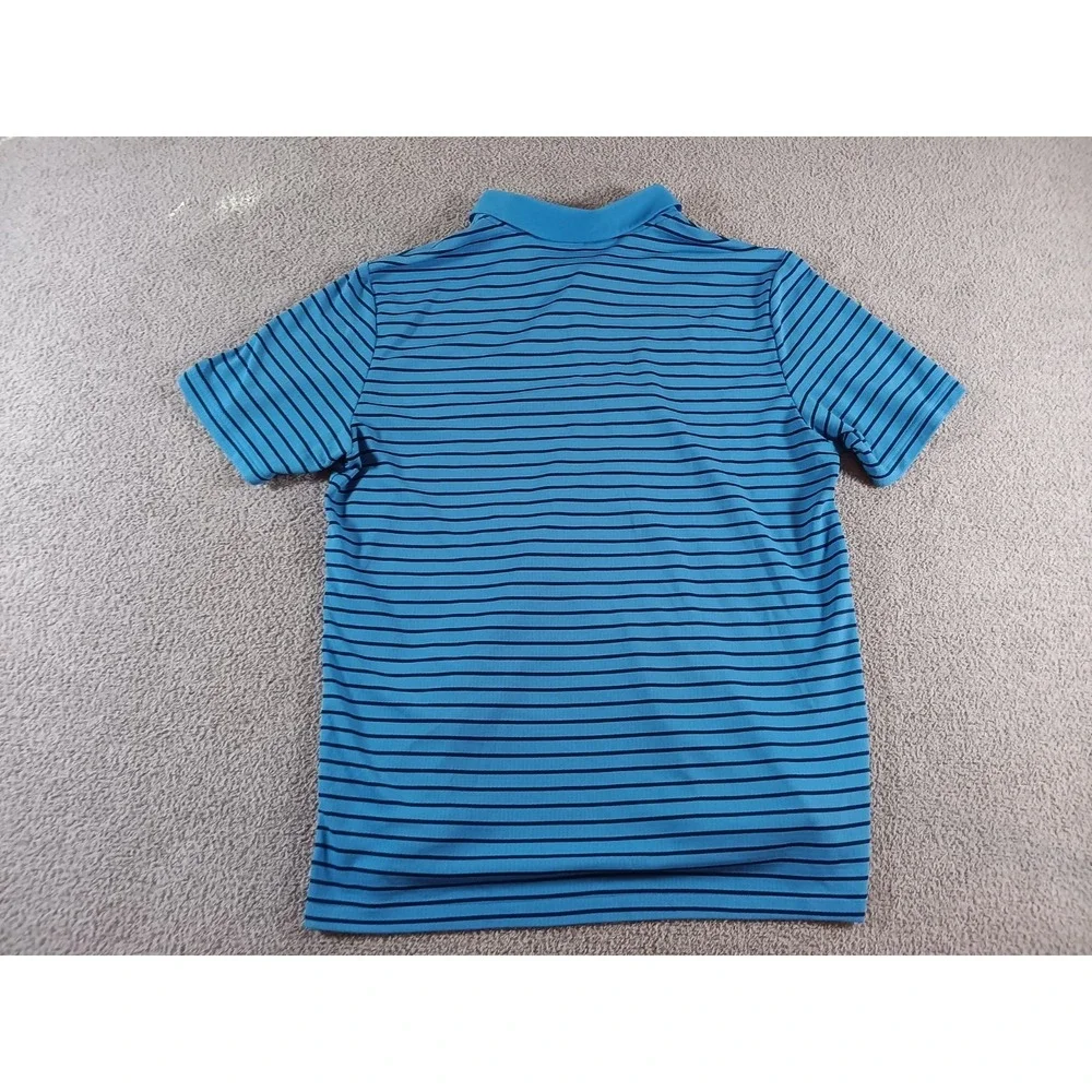Adidas Climachill Golf Polo Shirt XL Blue‎ Striped Performance Short Sleeve